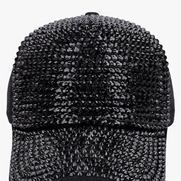 Black Rhinestone Decor Baseball Cap - Picture 10 of 16
